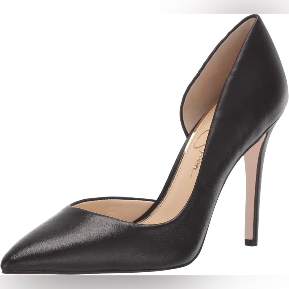 Elegant Black Leather Women's Pumps